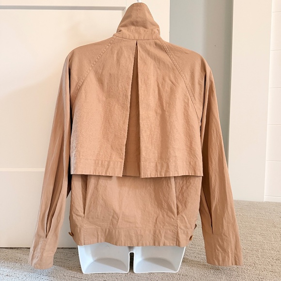 COS Chic Crop Trench in 100% Linen Sz US 2 S/M NEW - Picture 5 of 9